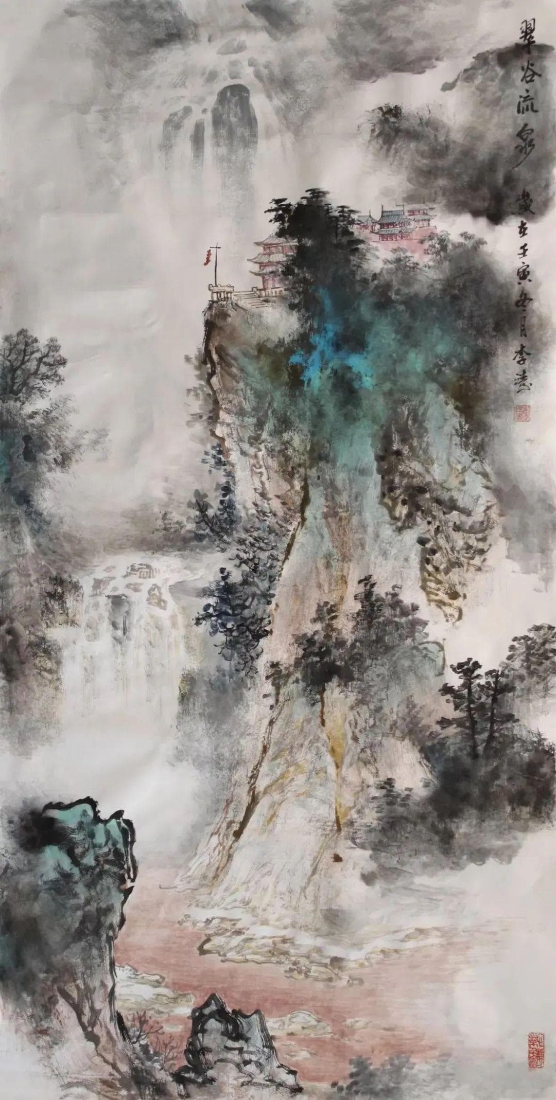 李涛作品赏析：墨染山川含雅韵，笔描云水寄深情