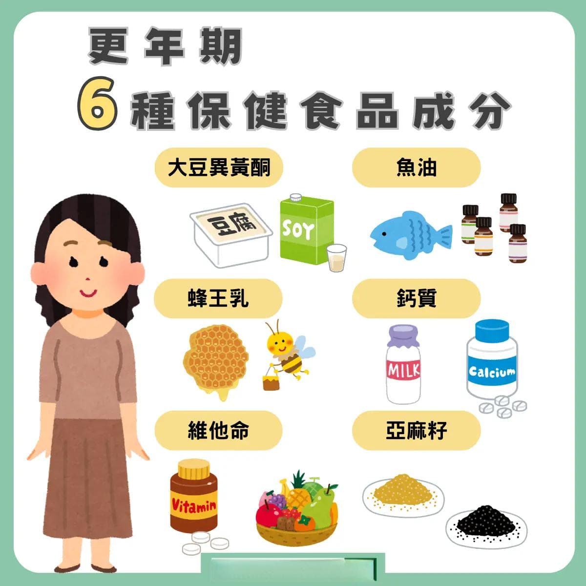 更年期要吃什么保健食品？6种更年期保健食品成分