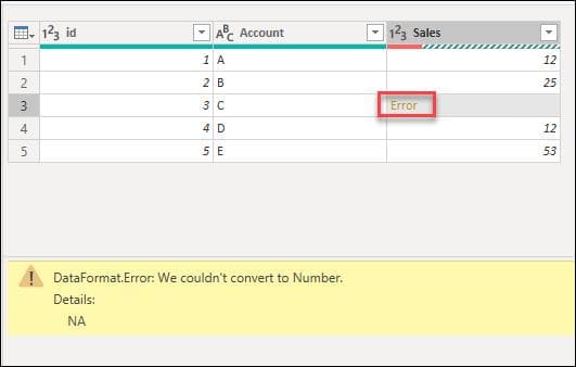处理 Power Query 中的错误