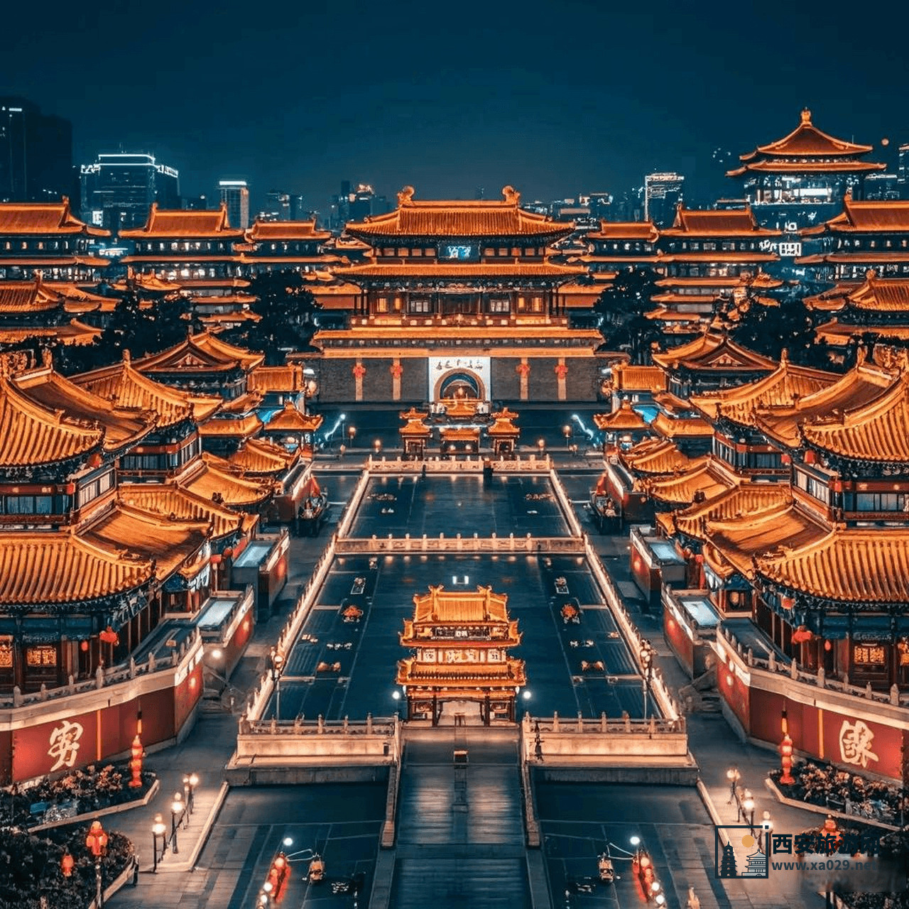 西安大唐不夜城夜景：穿越盛唐的梦幻之旅
