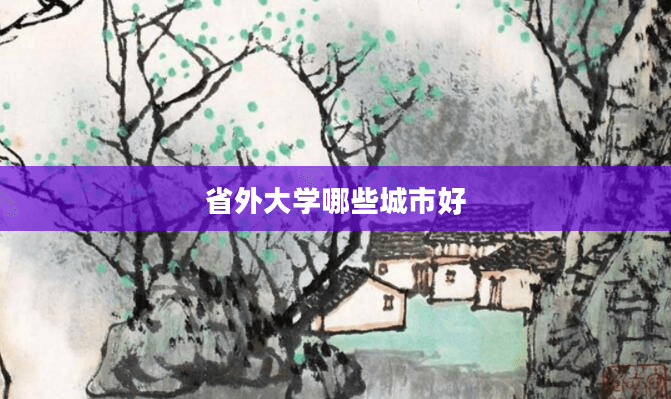 省外大学哪些城市好