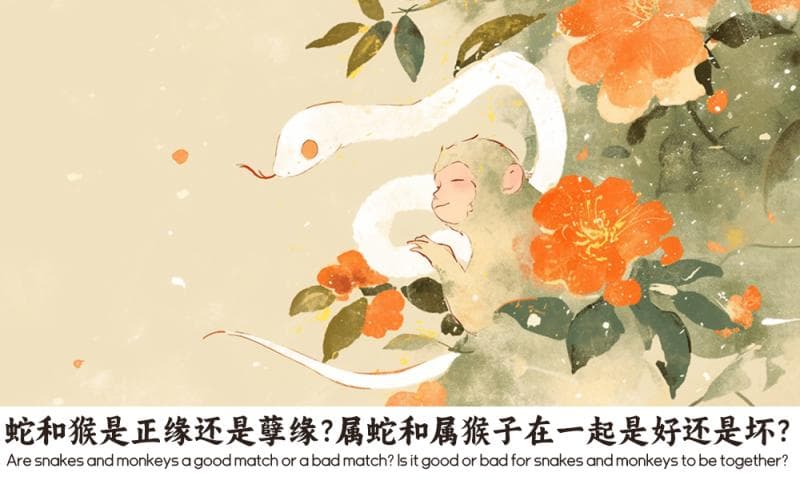 蛇和猴是正缘还是孽缘？属蛇和属猴子在一起是好还是坏？