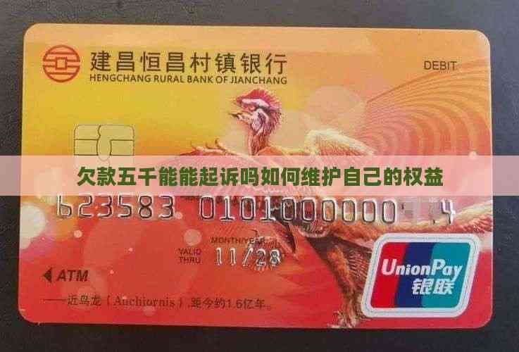 欠款五千能起诉吗？如何维护自己的权益？