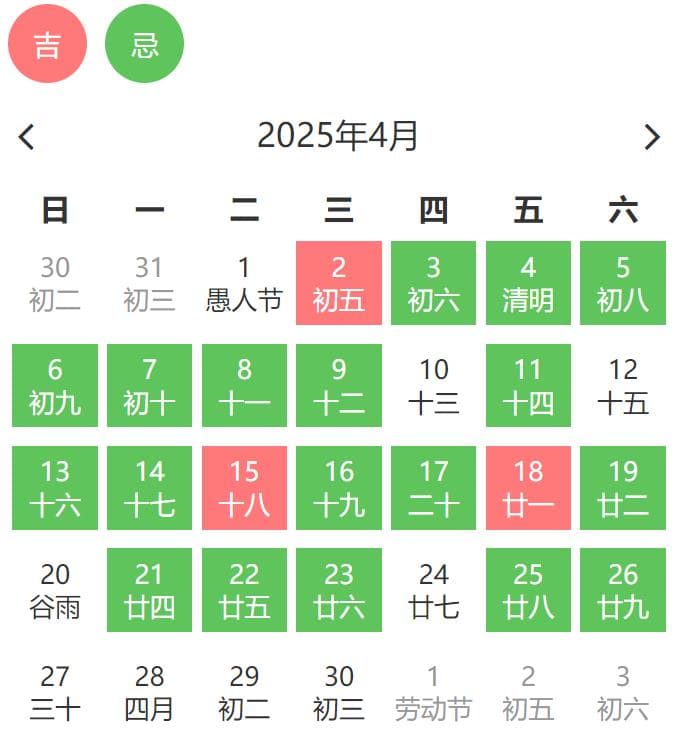 2025年4月黄道吉日搬家指南