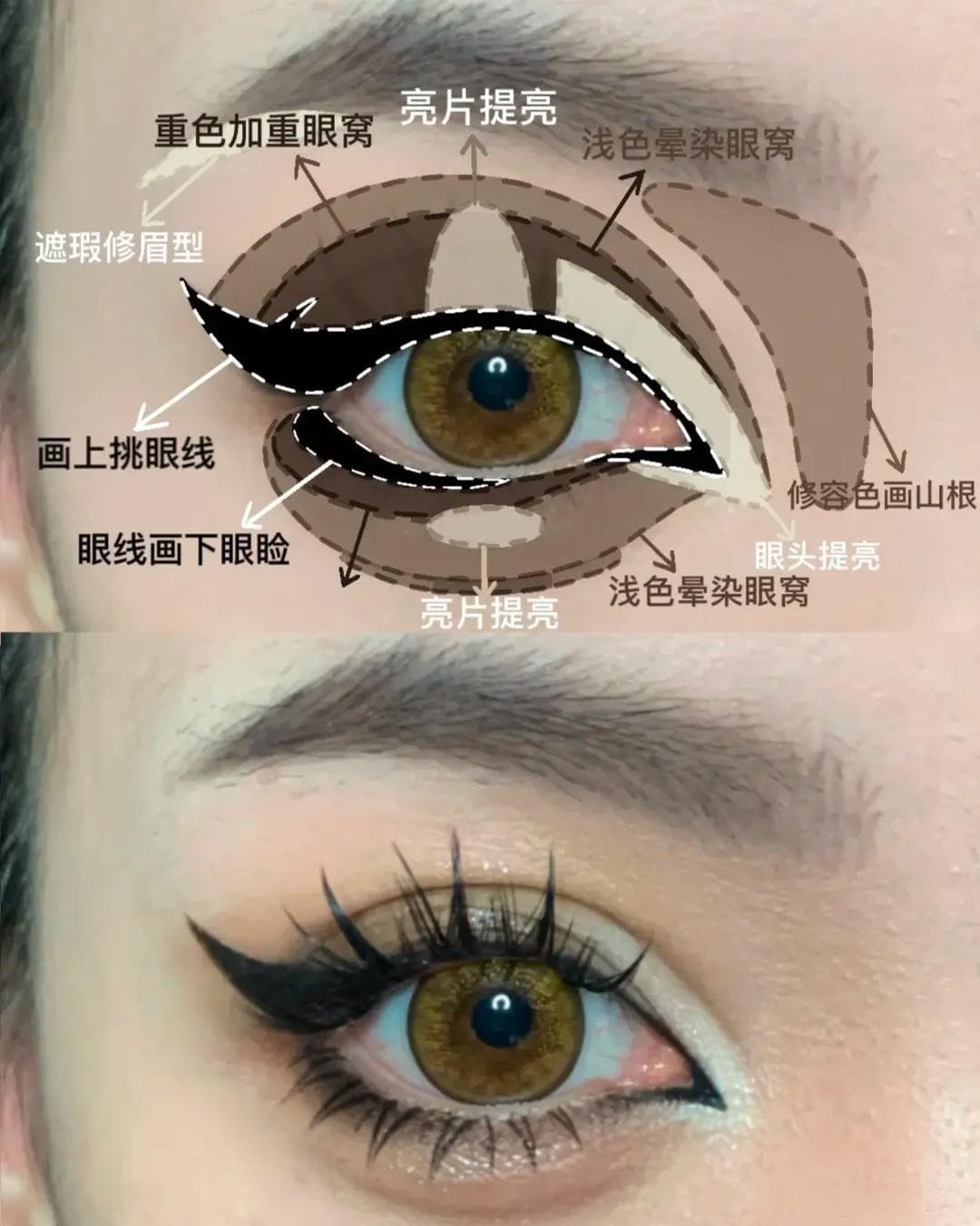 单眼皮和肿眼泡美到炸眼妆秘籍，打造灵动大眼不是梦