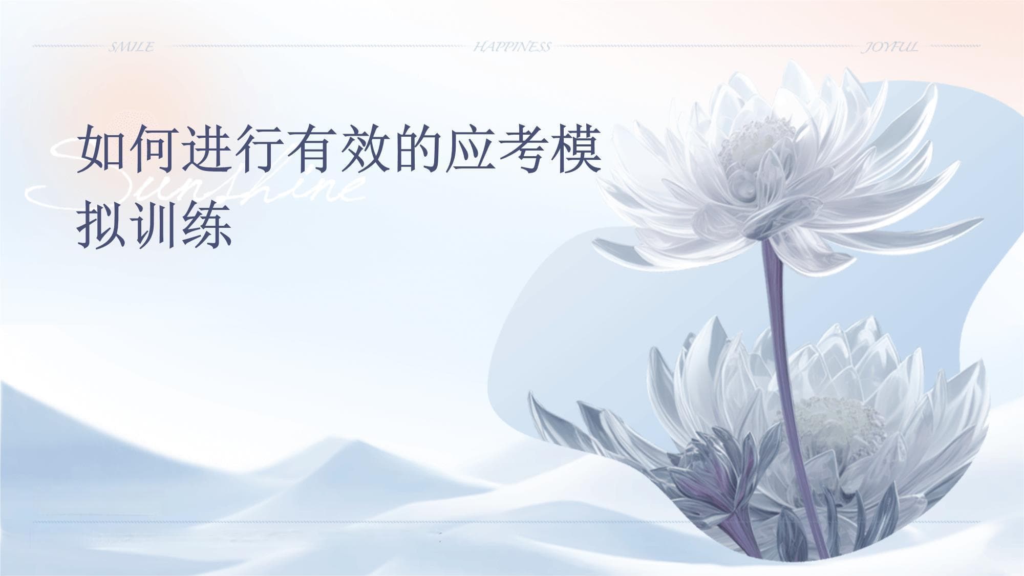 如何进行有效的应考模拟训练