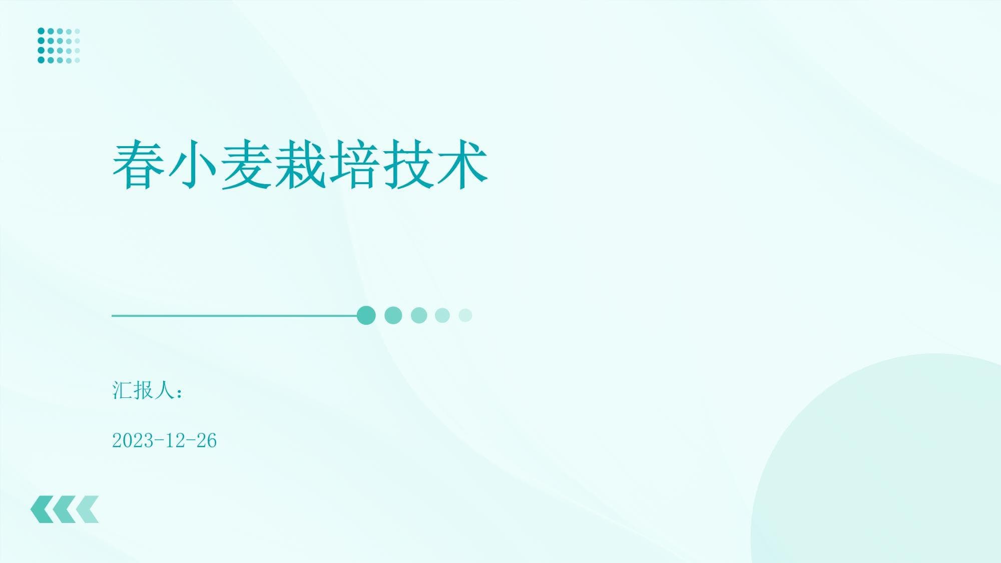 春小麦栽培技术指南
