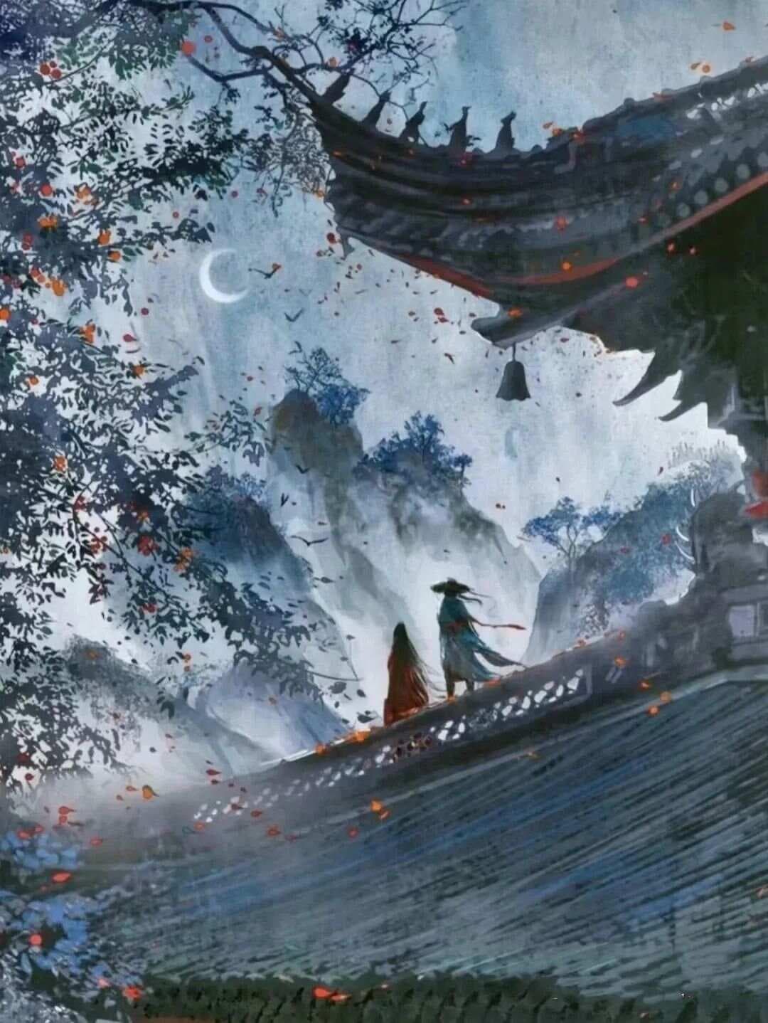 五首诗词，此情绵绵：乱山何处觅行云，又是一钩新月照黄昏