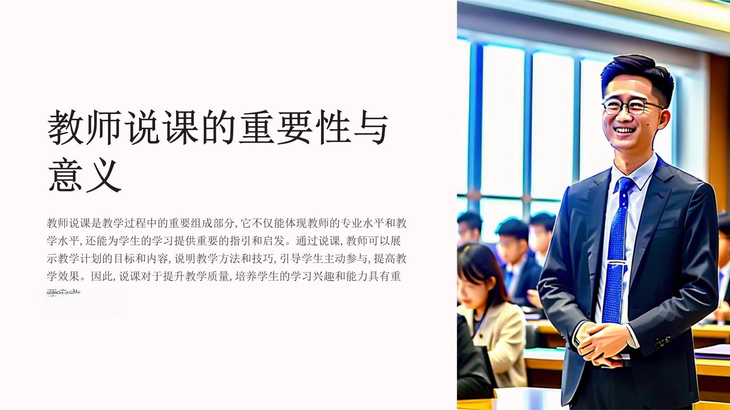 教师说课的重要性与意义
