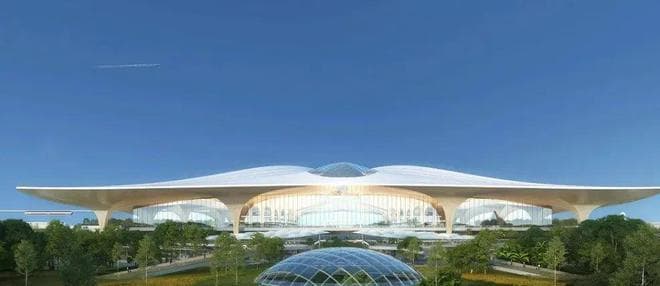 天河高铁站最新设计效果图公布：空铁联运枢纽展现荆楚之美