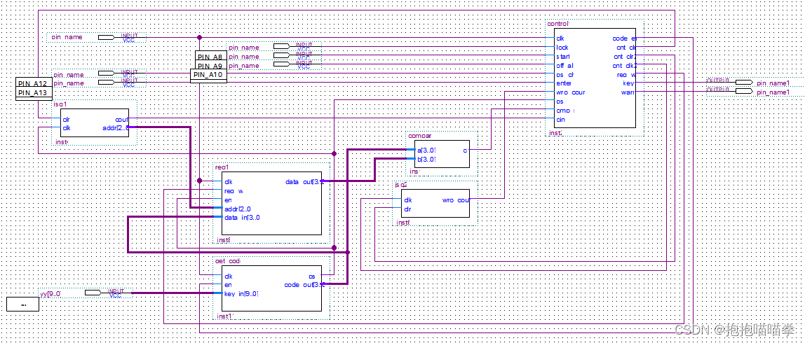 数字逻辑课程设计——数字密码锁（VHDL）