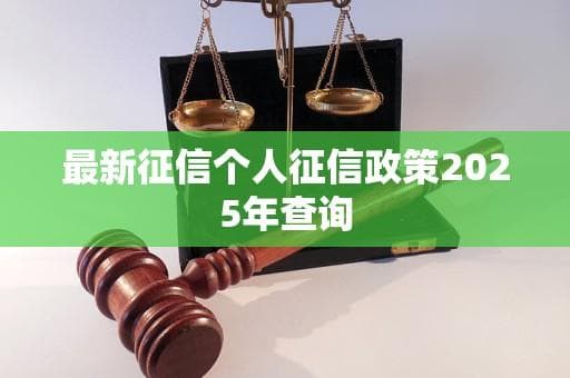 最新征信个人征信政策2025年查询