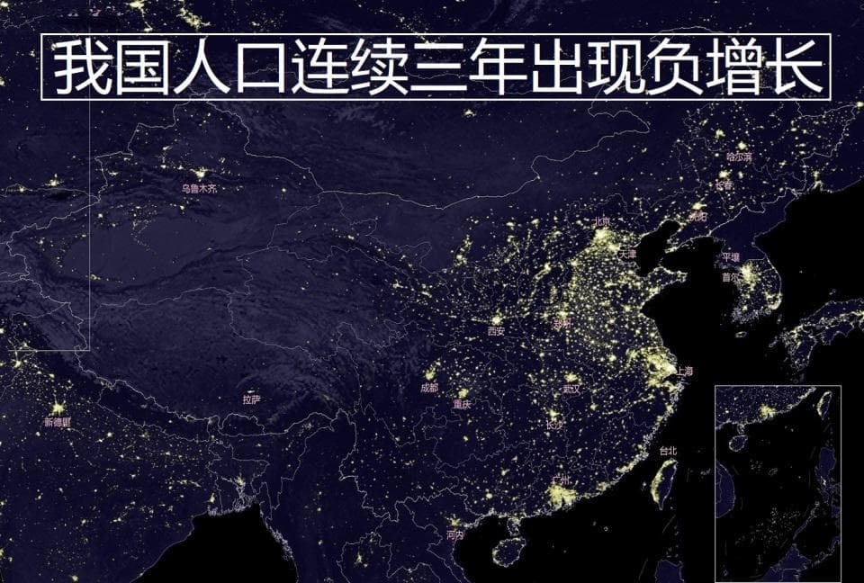 我国人口连续三年出现负增长，预计到2030年总人口将跌破14亿人