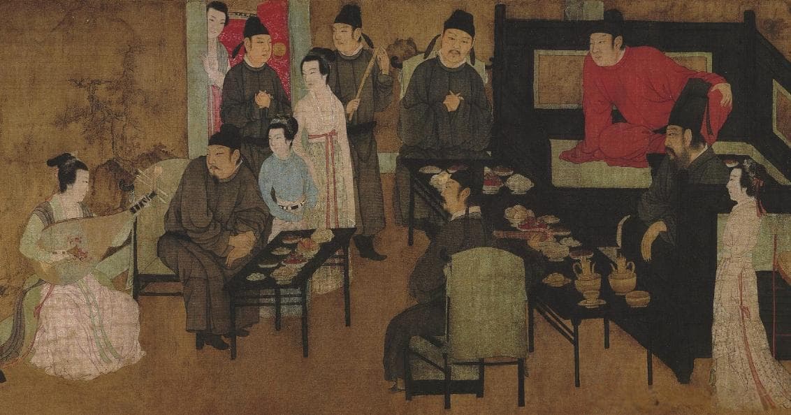 喵趣横生——观复猫钻进古画游雅集：韩熙载夜宴图