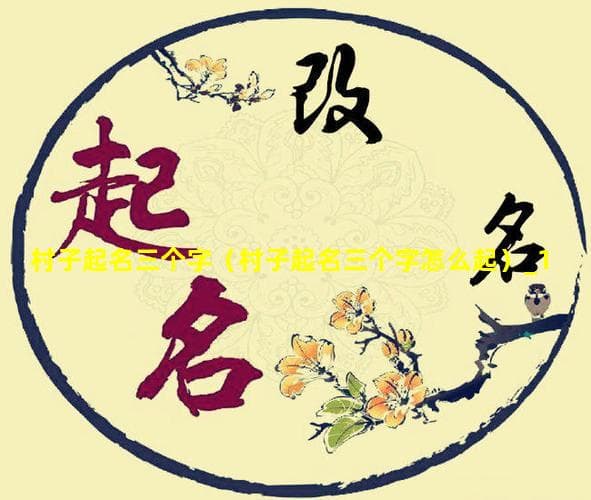 村子起名三个字（村子起名三个字怎么起）