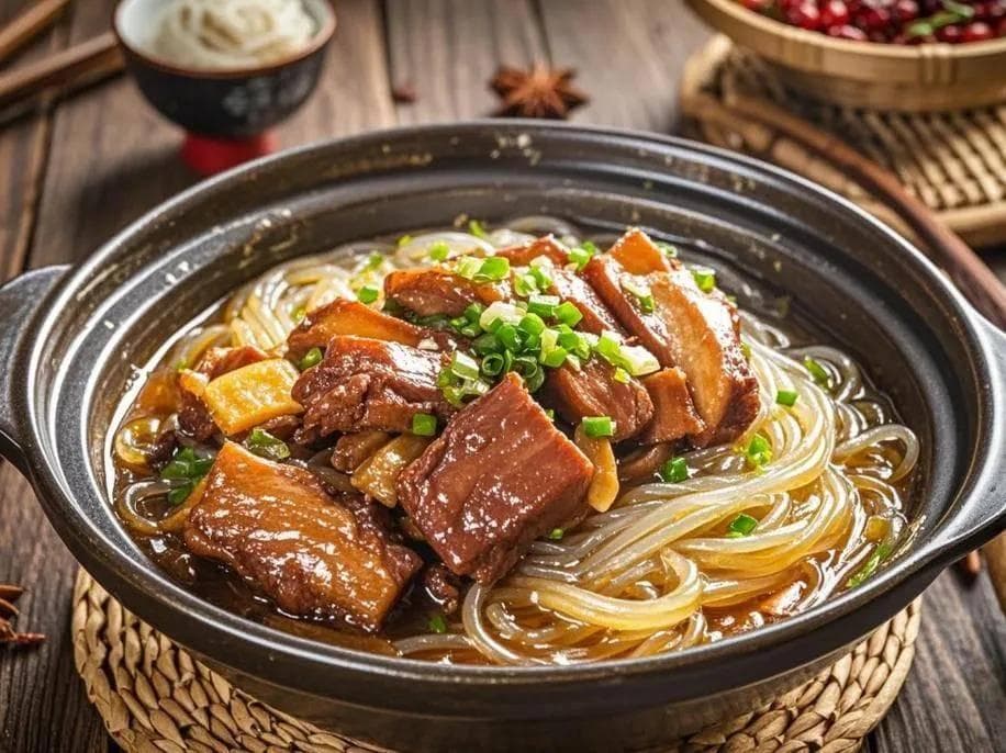 东北风味猪肉炖粉条：醇厚浓郁的家的味道