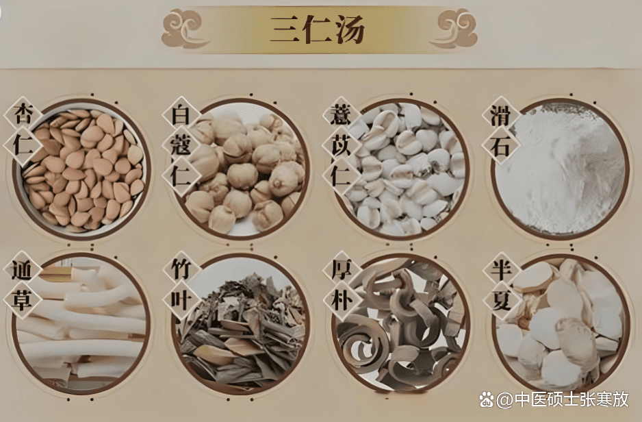 三焦一通，诸症自消，三仁汤也！