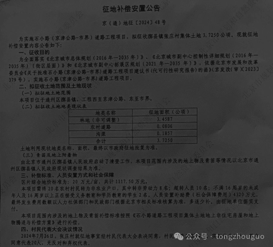 补偿2亿多、农转非76人！通州这5村征地，再添交通大动脉！