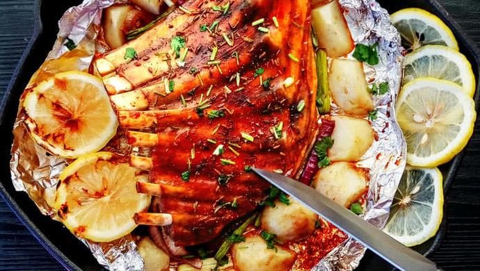 家常土豆烤羊排