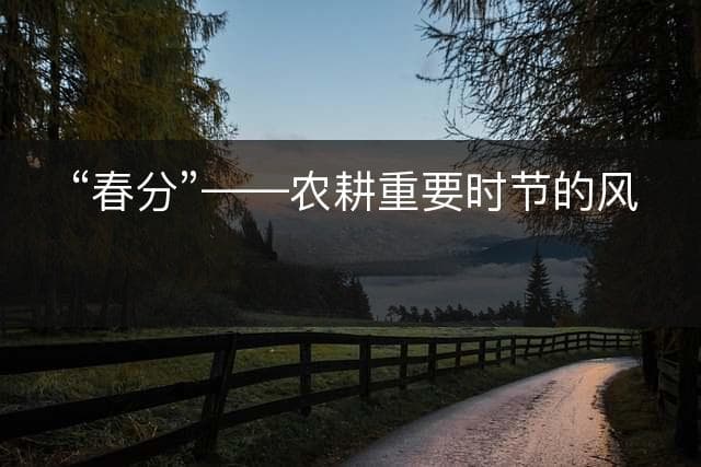 “春分”——农耕重要时节的风俗活动和寓意