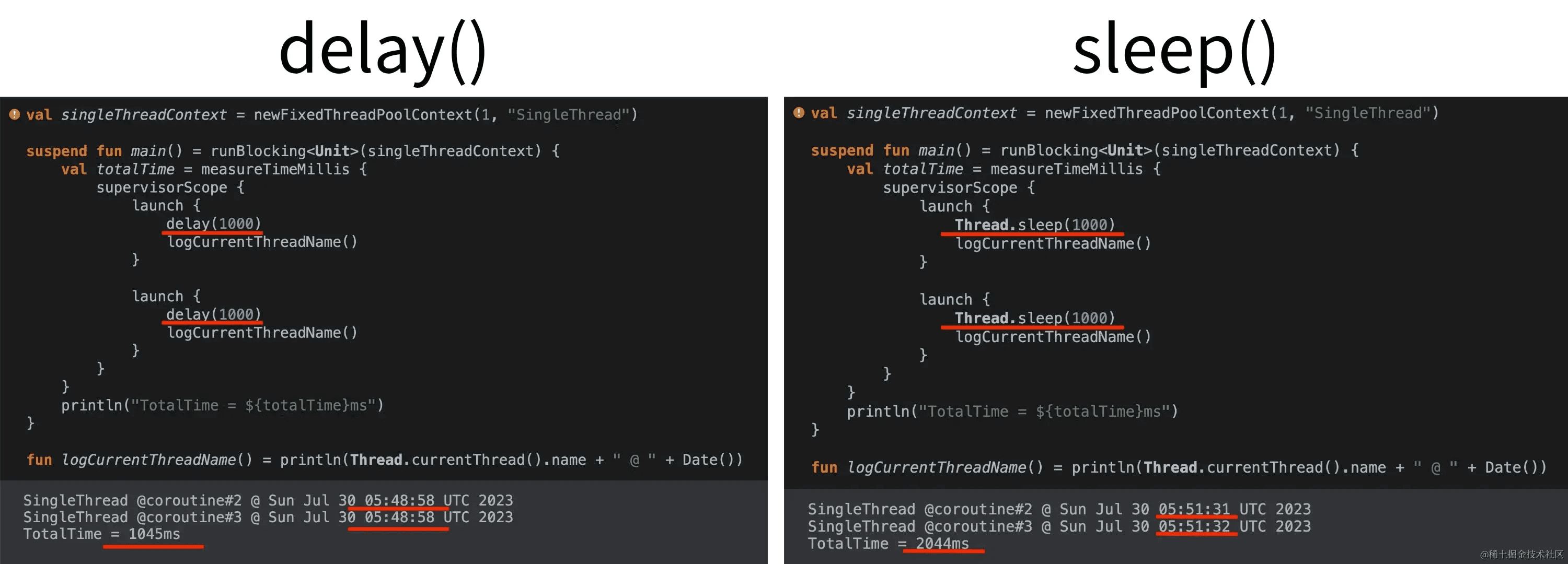 不用休眠的 Kotlin 并发：深入对比 delay() 和 sleep()