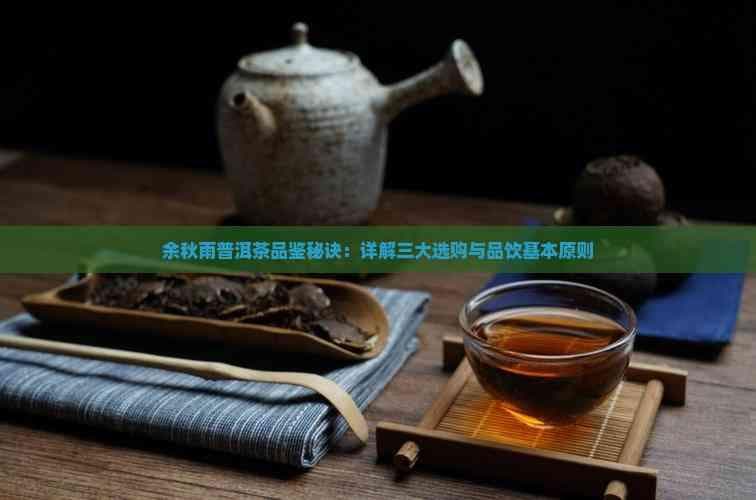 余秋雨普洱茶品鉴秘诀：详解三大选购与品饮基本原则