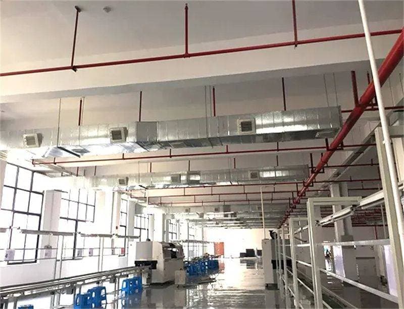 制药厂车间高温闷热降温排风方法