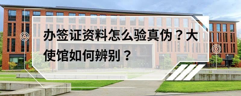 办签证资料怎么验真伪？大使馆如何辨别？