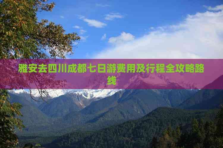 雅安去四川成都七日游费用及行程全攻略路线