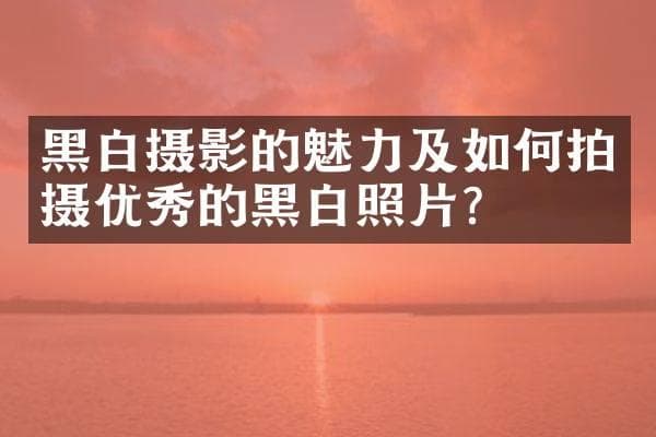 黑白摄影的魅力及如何拍摄优秀的黑白照片？