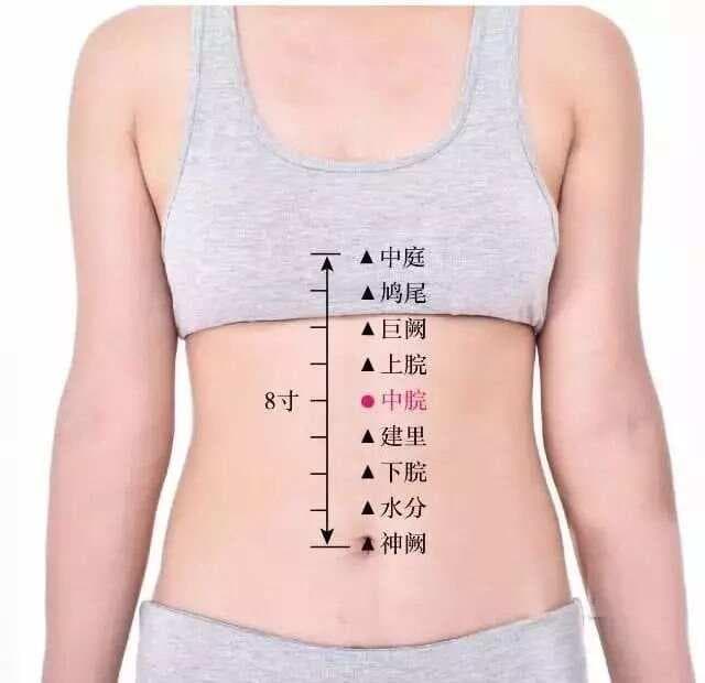 中脘穴的准确位置图及功效作用