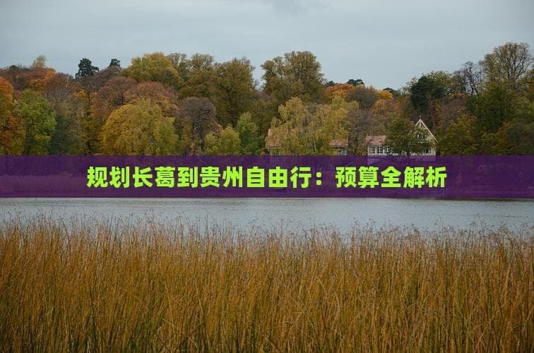 规划长葛到贵州自由行：预算全解析
