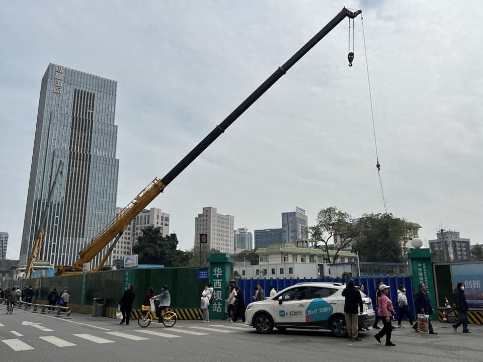 年底开通！13号线建设进度条拉至78%，华西坝站8月底全部退围