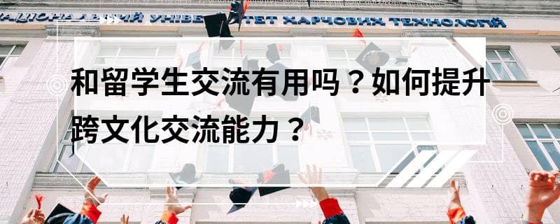 和留学生交流有用吗？如何提升跨文化交流能力？