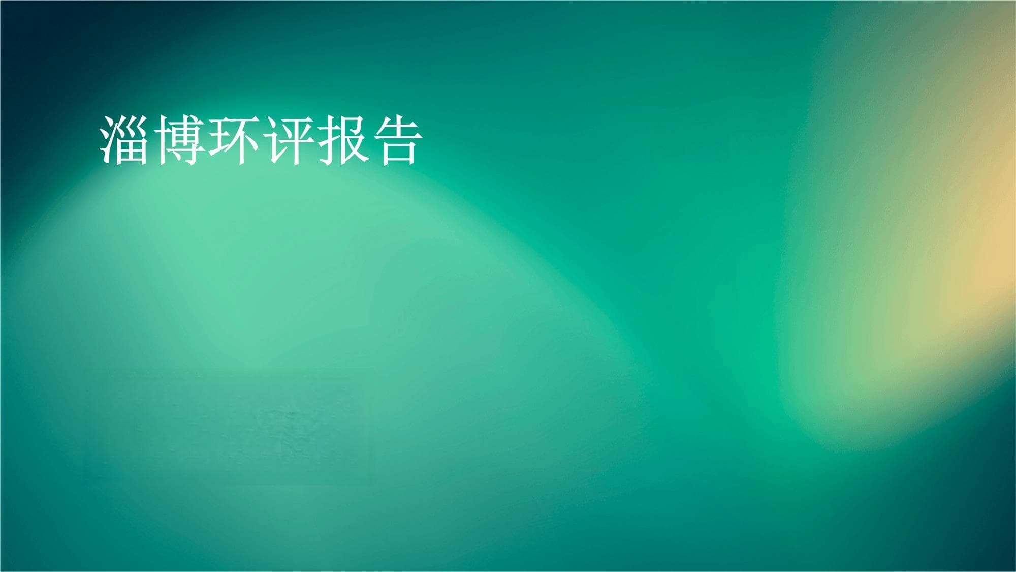 淄博市环境影响评价报告