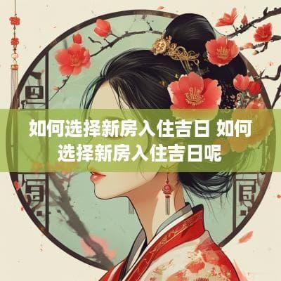 如何选择新房入住吉日