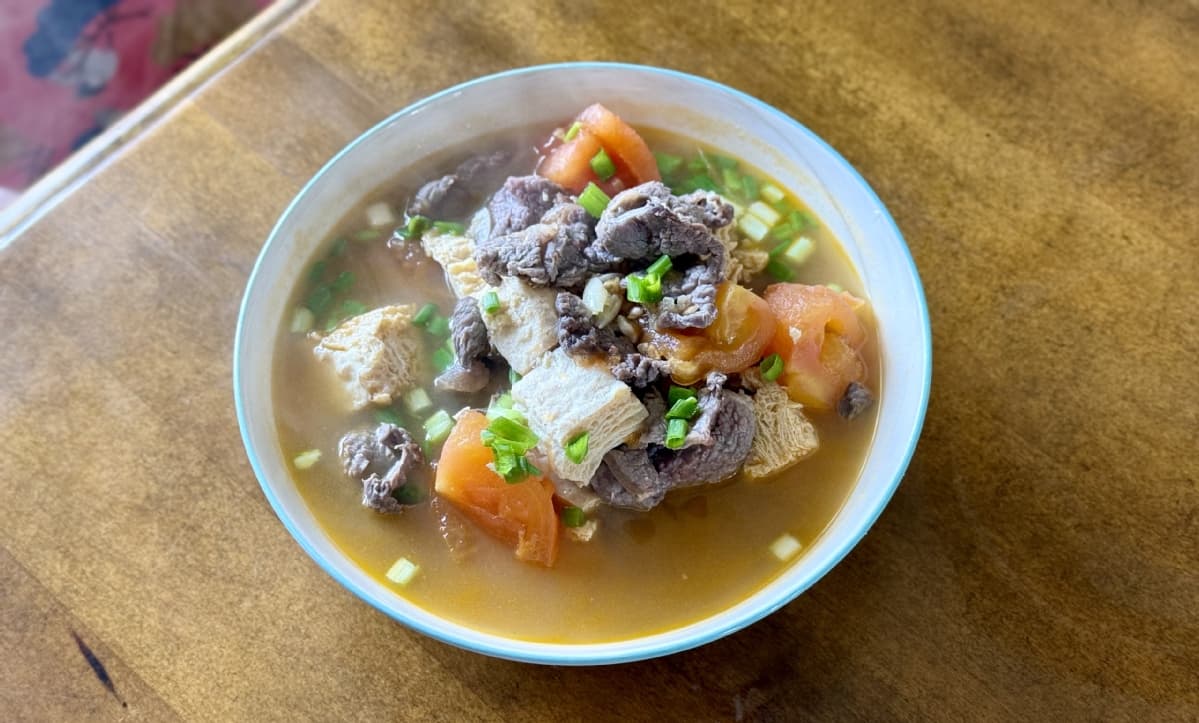 番茄牛肉豆腐汤：酸甜可口 滋养身心