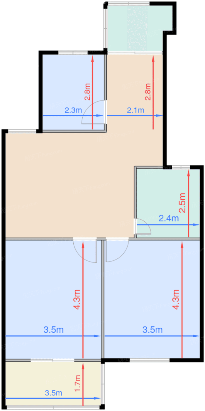 馨逸家园3室2厅1卫1厨户型深度测评
