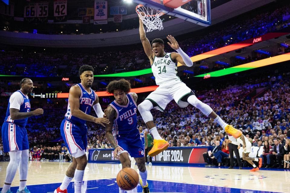 NBA常规赛：字母哥利拉德合砍55分雄鹿大胜76人 马克西31中10