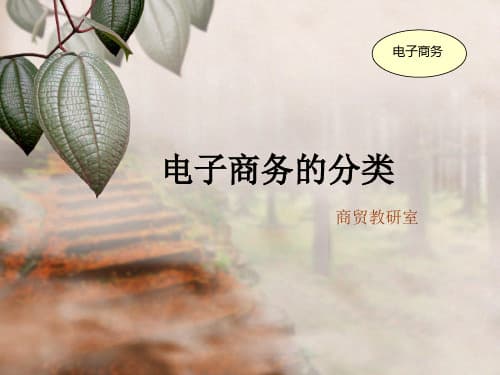 电子商务的概念、特征与分类