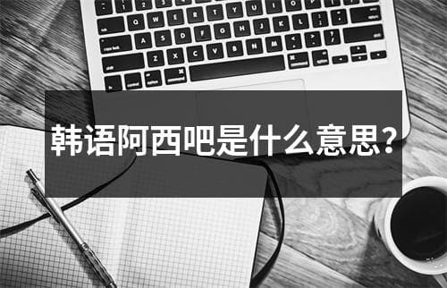 韩语阿西吧是什么意思？