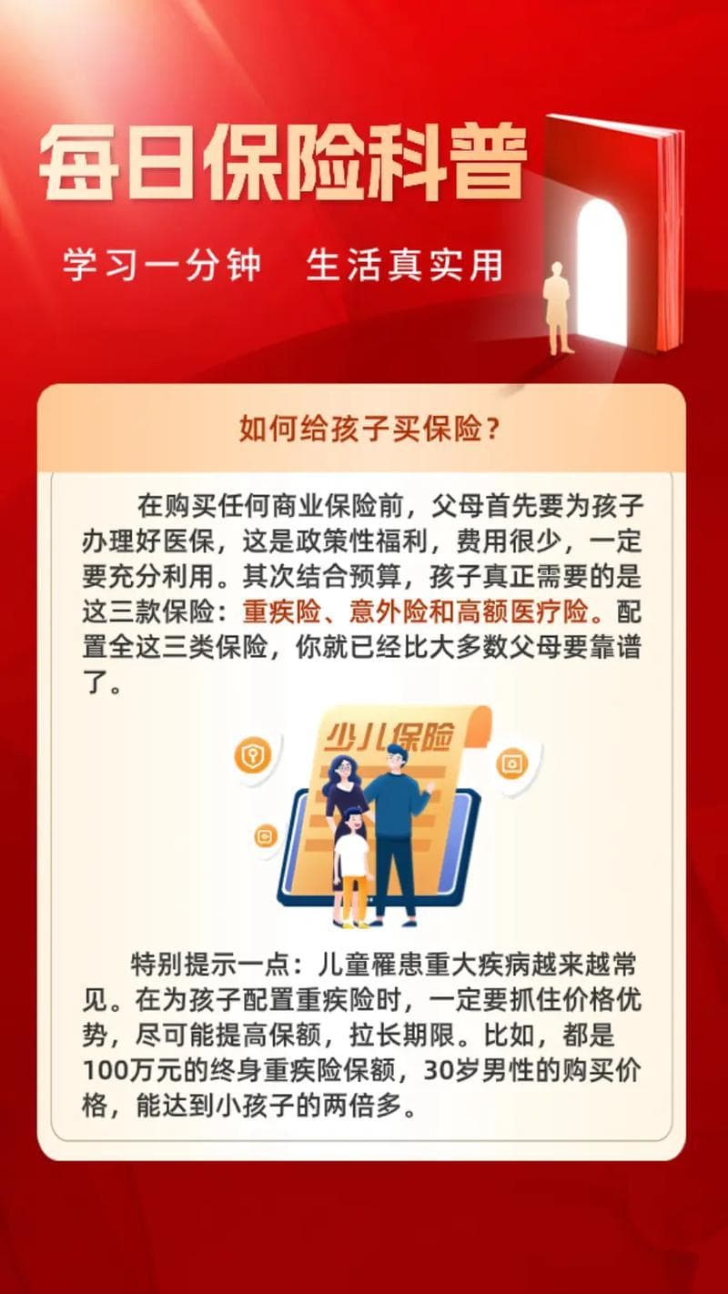 儿童保险基本知识问答