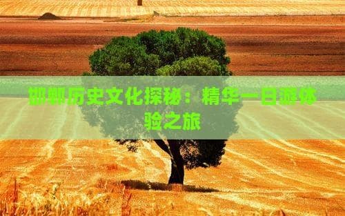邯郸历史文化探秘：精华一日游体验之旅