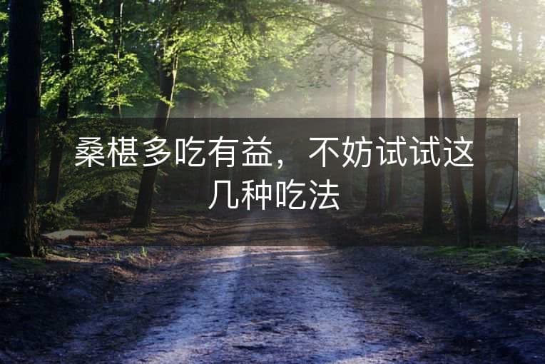 桑椹多吃有益，不妨试试这几种吃法