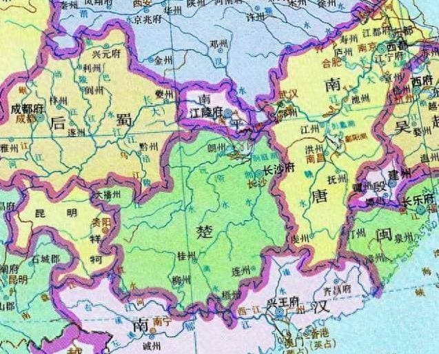 南楚：历史上唯一以湖南为中心建立的政权，史称马楚