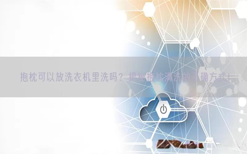 抱枕可以放洗衣机里洗吗？揭秘抱枕清洗的正确方式！