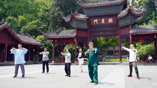 武以文道 强身净灵！杨氏太极推手正式入驻都江堰文庙