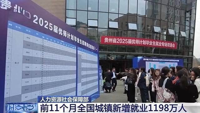 前11月新增就业近1200万，我国就业社保工作成效显著