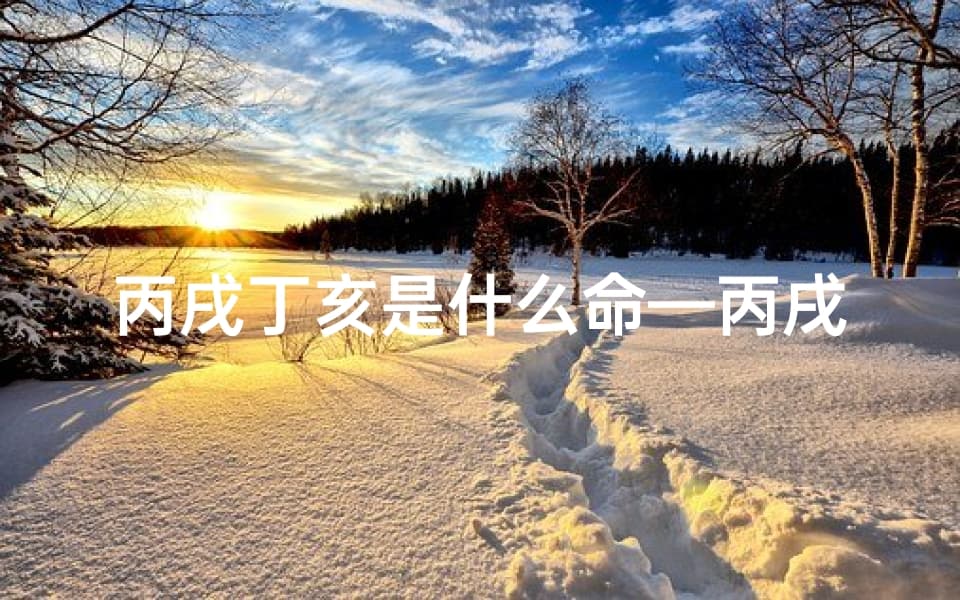 丙戌丁亥是什么命？揭秘黄道吉日的奥秘