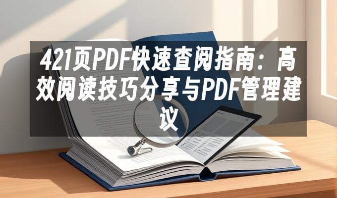 421页PDF快速查阅指南：高效阅读技巧分享与PDF管理建议